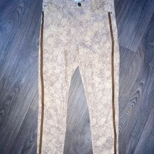 Snake print pant with stripe